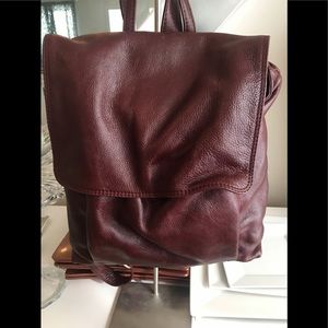 Small leather backpack
